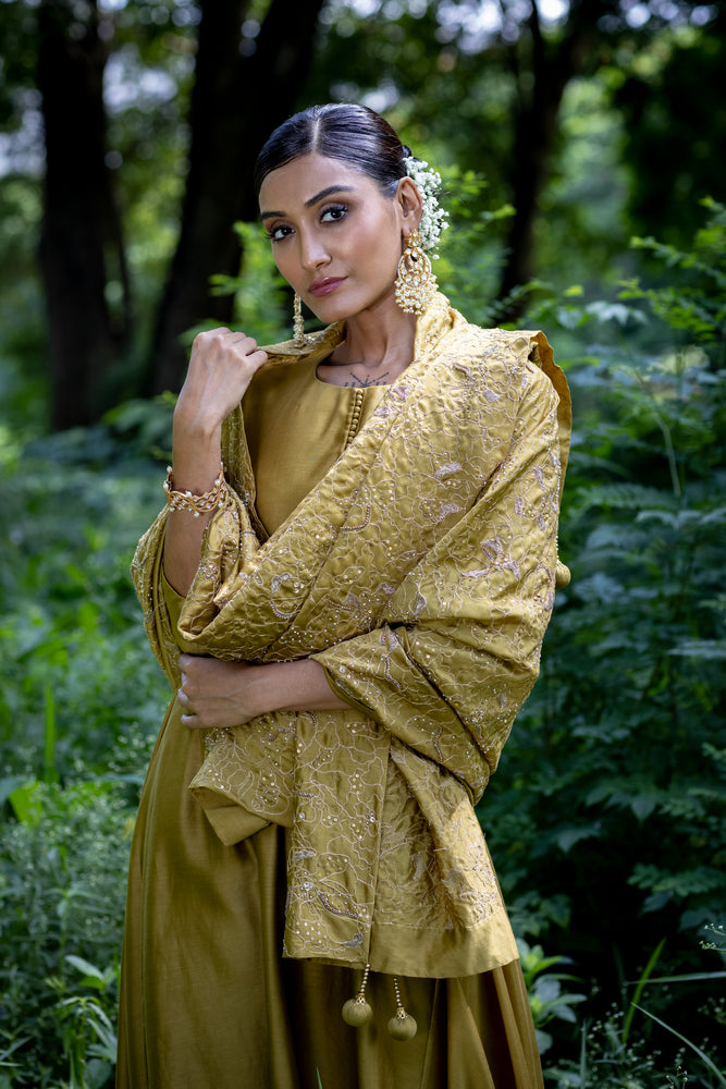 Zardozi Embroidered Dupatta Set