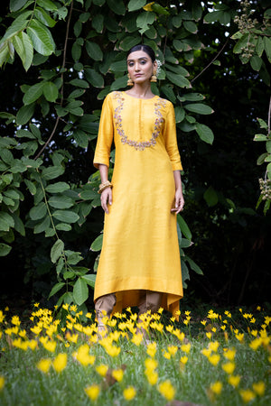 Back & Front Embroidered Kurta