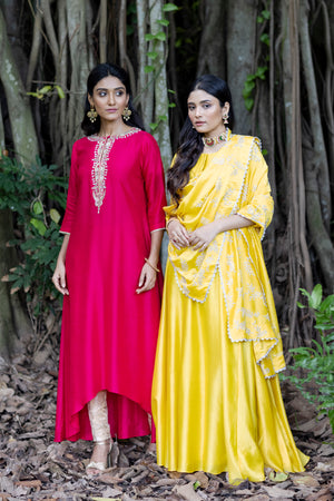 Front & Back Embroidered Kurta