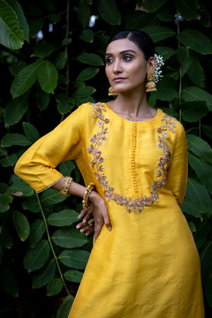 Back & Front Embroidered Kurta