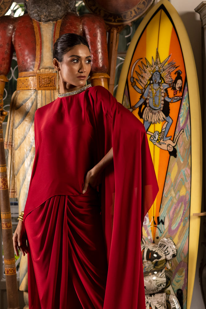 Cape Skirt Set