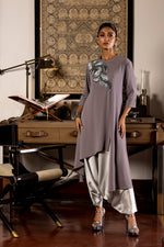 Asymmetric Embroidered  Top