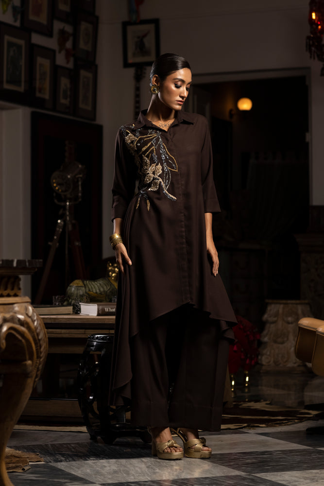 Embroidered Shirt Set