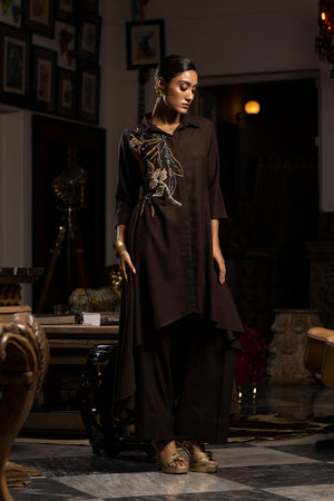Embroidered Shirt Set