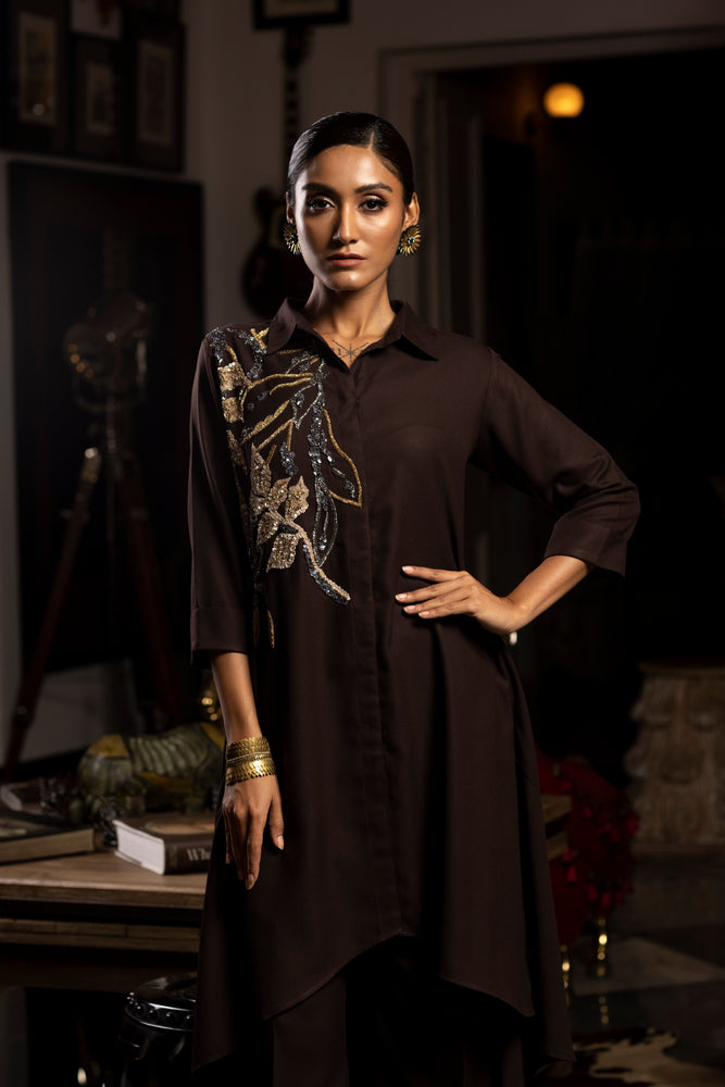 Embroidered Shirt Set