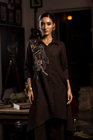 Embroidered Shirt Set