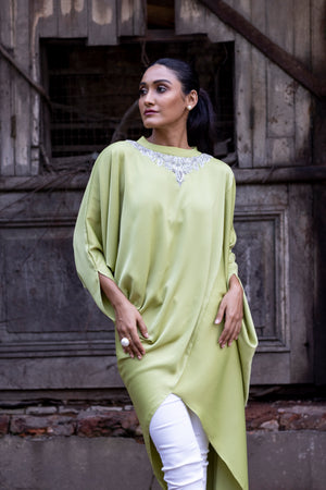 Embroidered Drape Tunic