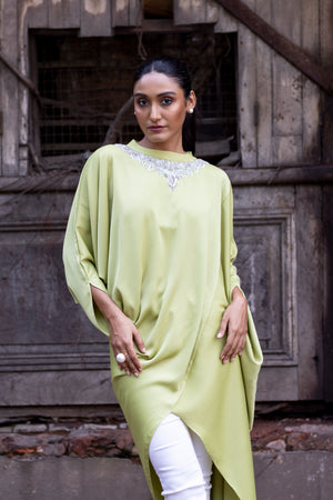 Embroidered Drape Tunic