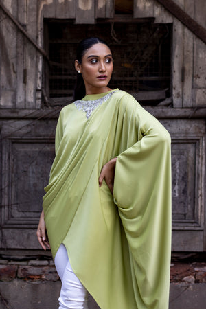 Embroidered Drape Tunic