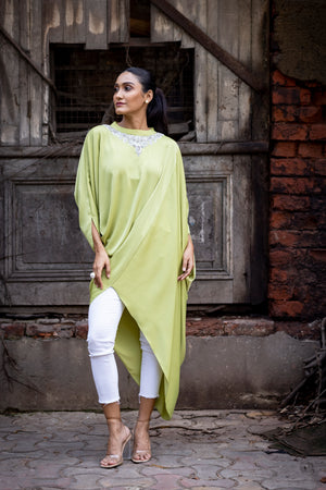 Embroidered Drape Tunic