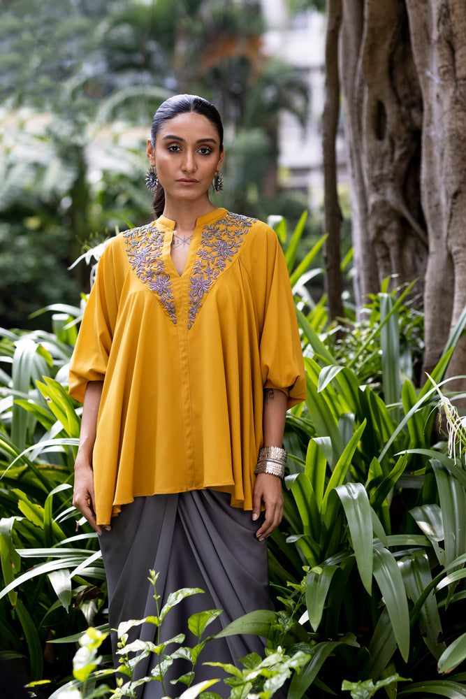 Embroidered Dolman Top