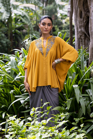 Embroidered Dolman Top