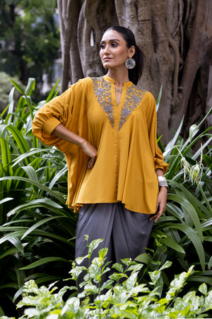 Embroidered Dolman Top