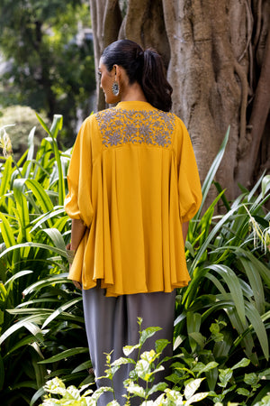 Embroidered Dolman Top