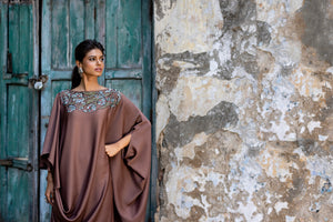 Embroidered Wave Drape