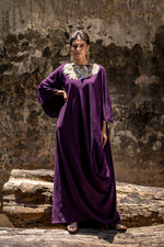 Embroidered Drape Dress