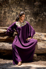 Embroidered Drape Dress