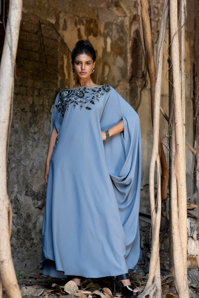 Flower Drape Dress