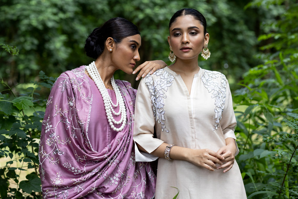Yolk Embroidered Kurta