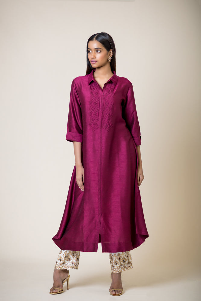 Shirt-styled Long Kurta