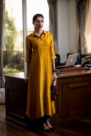 Shirt-styled Long Kurta