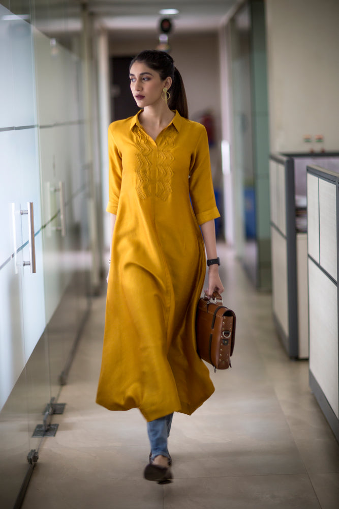 Shirt-styled Long Kurta
