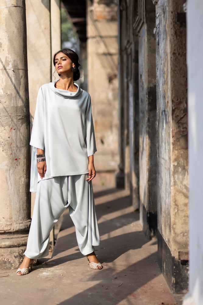 Cowl Neck Pant Suit