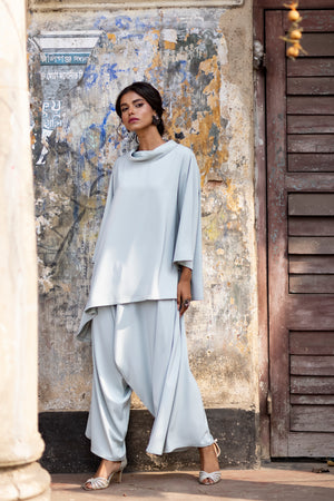 Cowl Neck Pant Suit