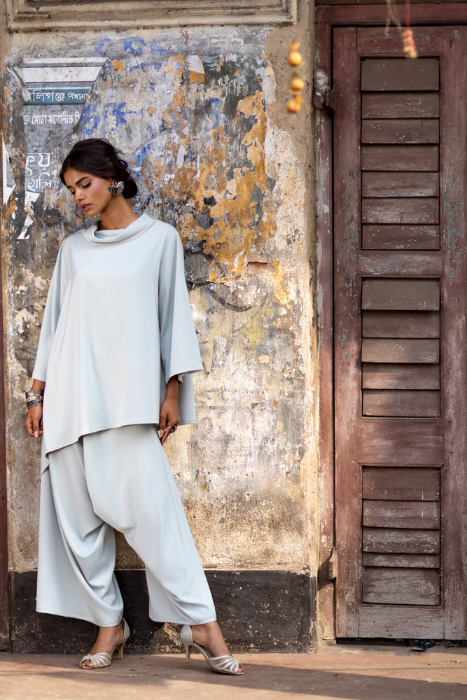 Cowl Neck Pant Suit