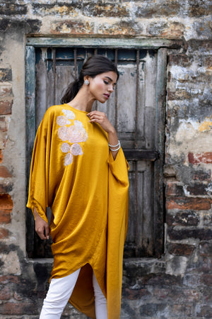 Embroidered Drape Tunic