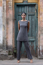 Back Cowl Pant Suit