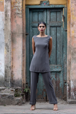 Back Cowl Pant Suit