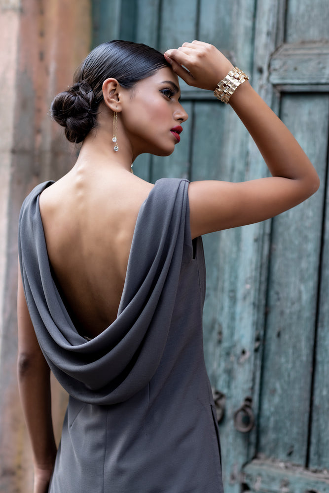 Back Cowl Pant Suit