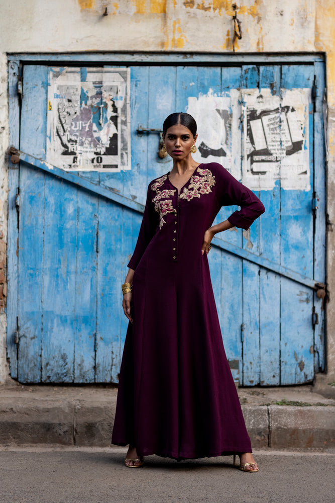 Embroidered Jump Suit