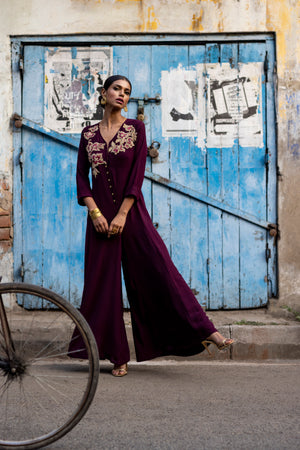 Embroidered Jump Suit