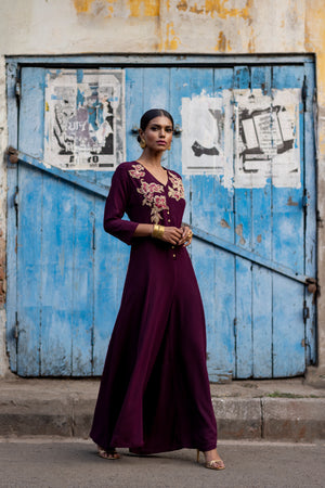 Embroidered Jump Suit