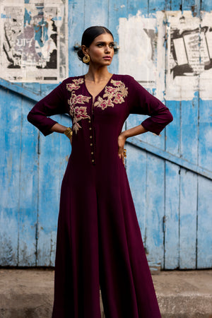 Embroidered Jump Suit