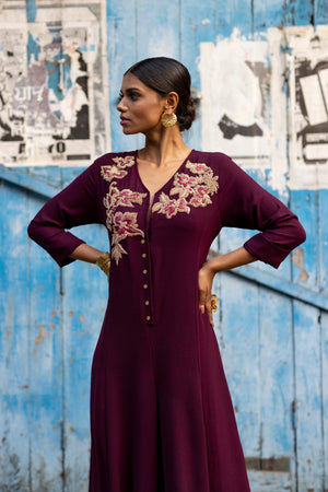 Embroidered Jump Suit