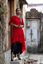 Asymmetric Embroidered Tunic