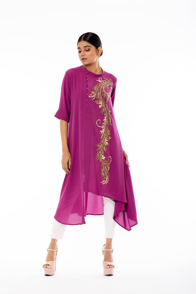 Abstract Cut Embroidered Tunic