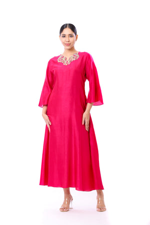 Neck & Back Embroidered Kurta
