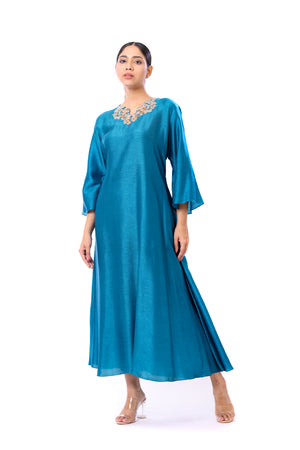 Neck & Back Embroidered Kurta