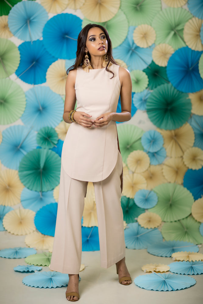 Open Back Pant Suit