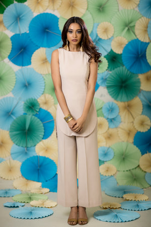 Open Back Pant Suit