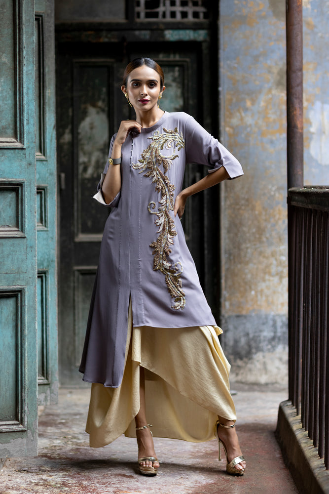 Abstract Cut Embroidered Tunic