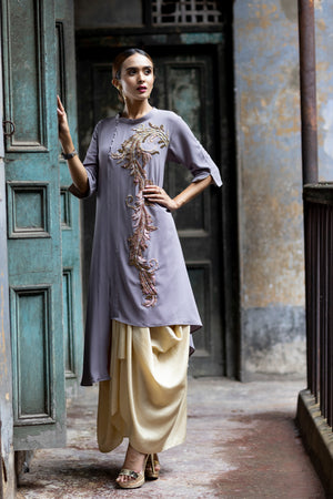 Abstract Cut Embroidered Tunic