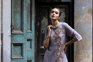 Abstract Cut Embroidered Tunic