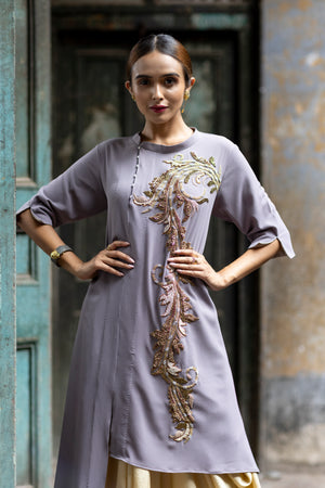 Abstract Cut Embroidered Tunic