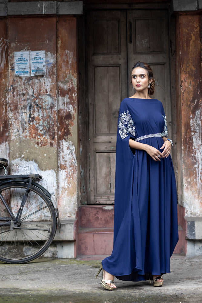 Sleeve Embroidered Drape