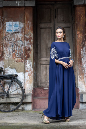 Sleeve Embroidered Drape